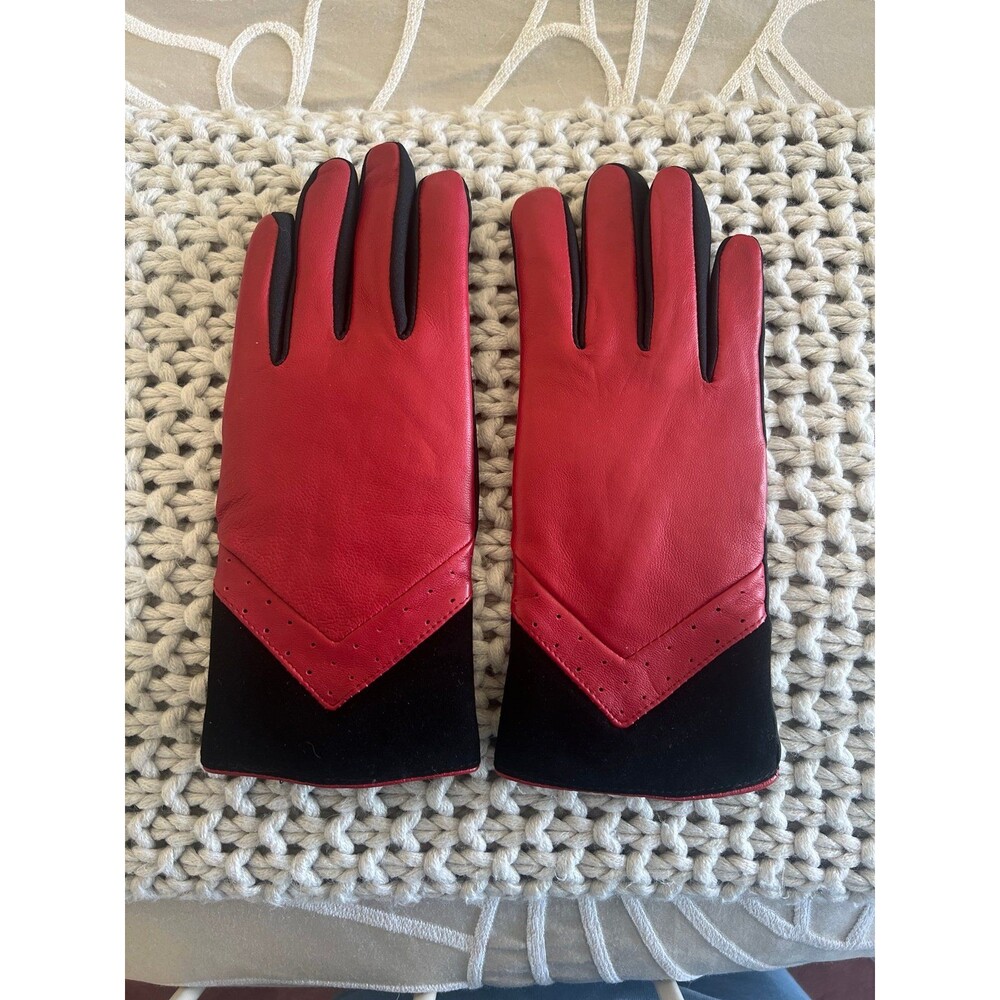 Ladies Red Leather Gloves